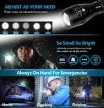 300 Lumen LED Tactical Flashlight - 2 Pack