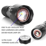 300 Lumen LED Tactical Flashlight - 2 Pack