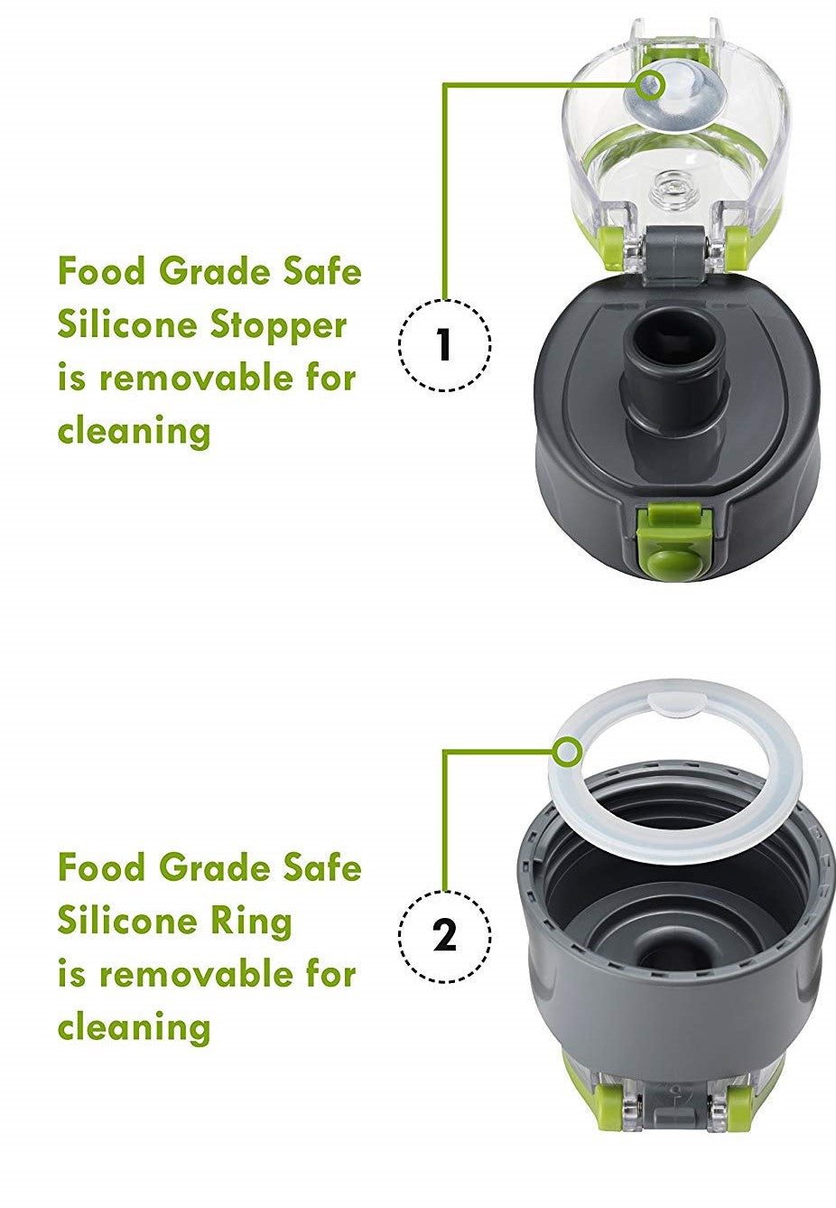 Blushers Travel Mug Replacement Parts - Silicon Sealer and Stopper (2pk)